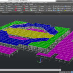 progetto disegno palco disegno CAD 3D